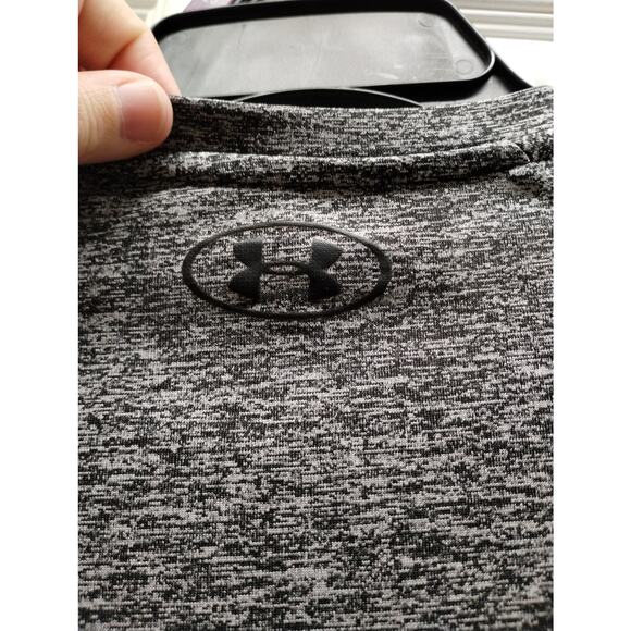 Under Armour Men's Size Medium UA Tech T-shirt Gray Black Loose Short Sleeve Tee - Picture 5 of 7